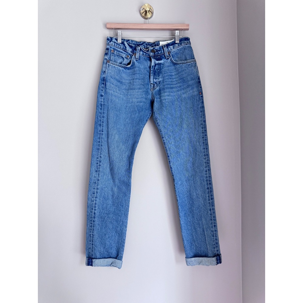 Imogene and Willie Barton Rigid Cotton Denim Straight Leg Jeans Blue Mens 29